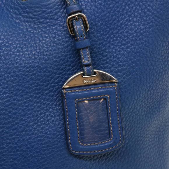 PRADA Hand Bag Leather 2way Blue Auth 42111 - Picture 9 of 16